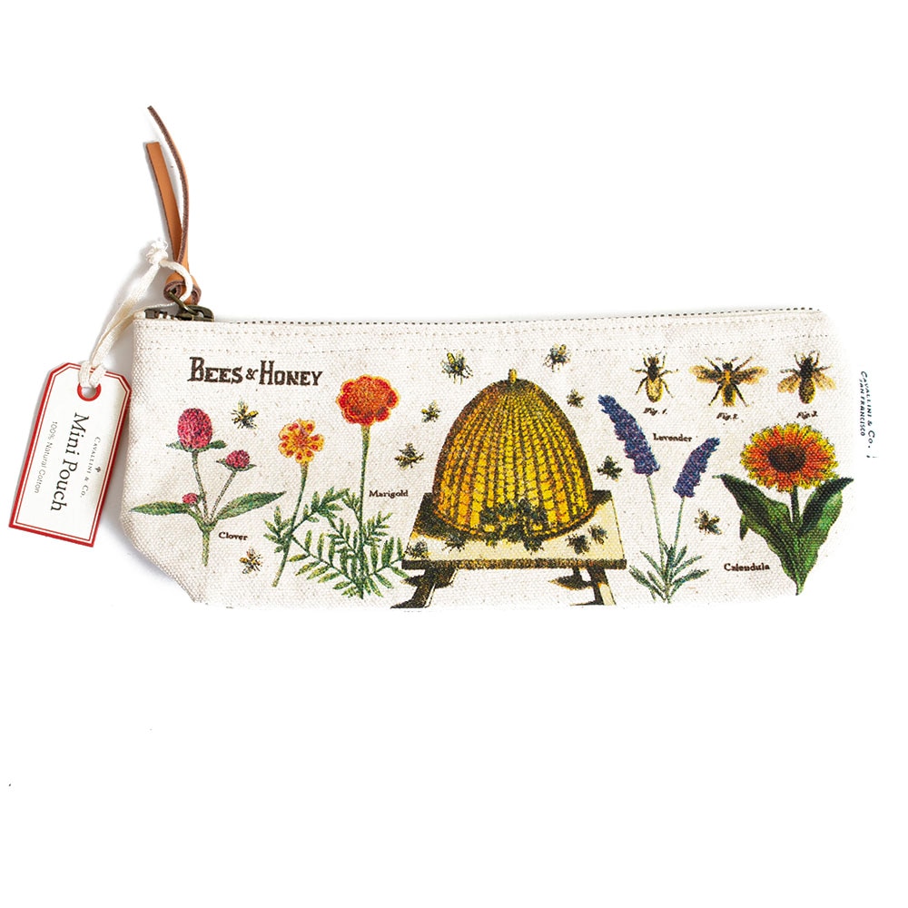 Cavallini, Pencil Pouch, Bees & Honey